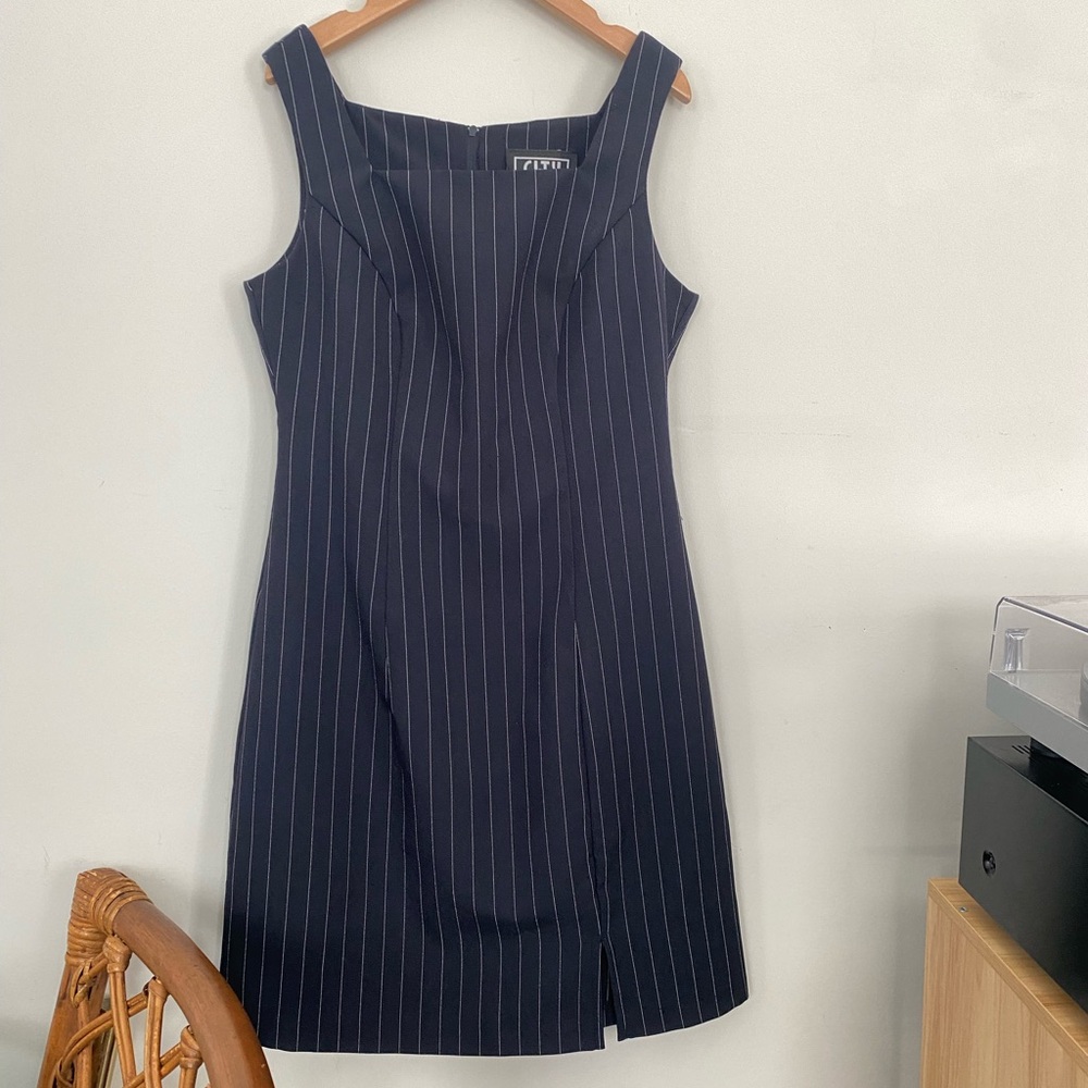 vintage pin stripe dress